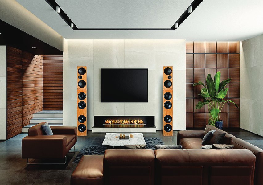 Luxury custom home theatre with premium audio system